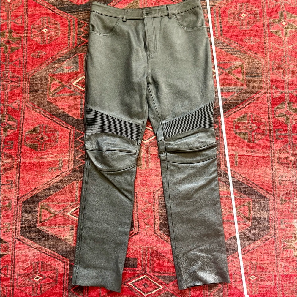 Men's Black Leather Pants